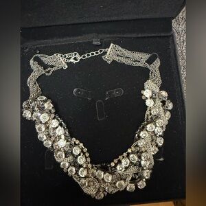 Elegant Silver Crystal Necklace